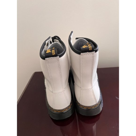 NWT Doc Martens Zavala White Leather Combat Boots Size 8 Mens 7 - Picture 3 of 8